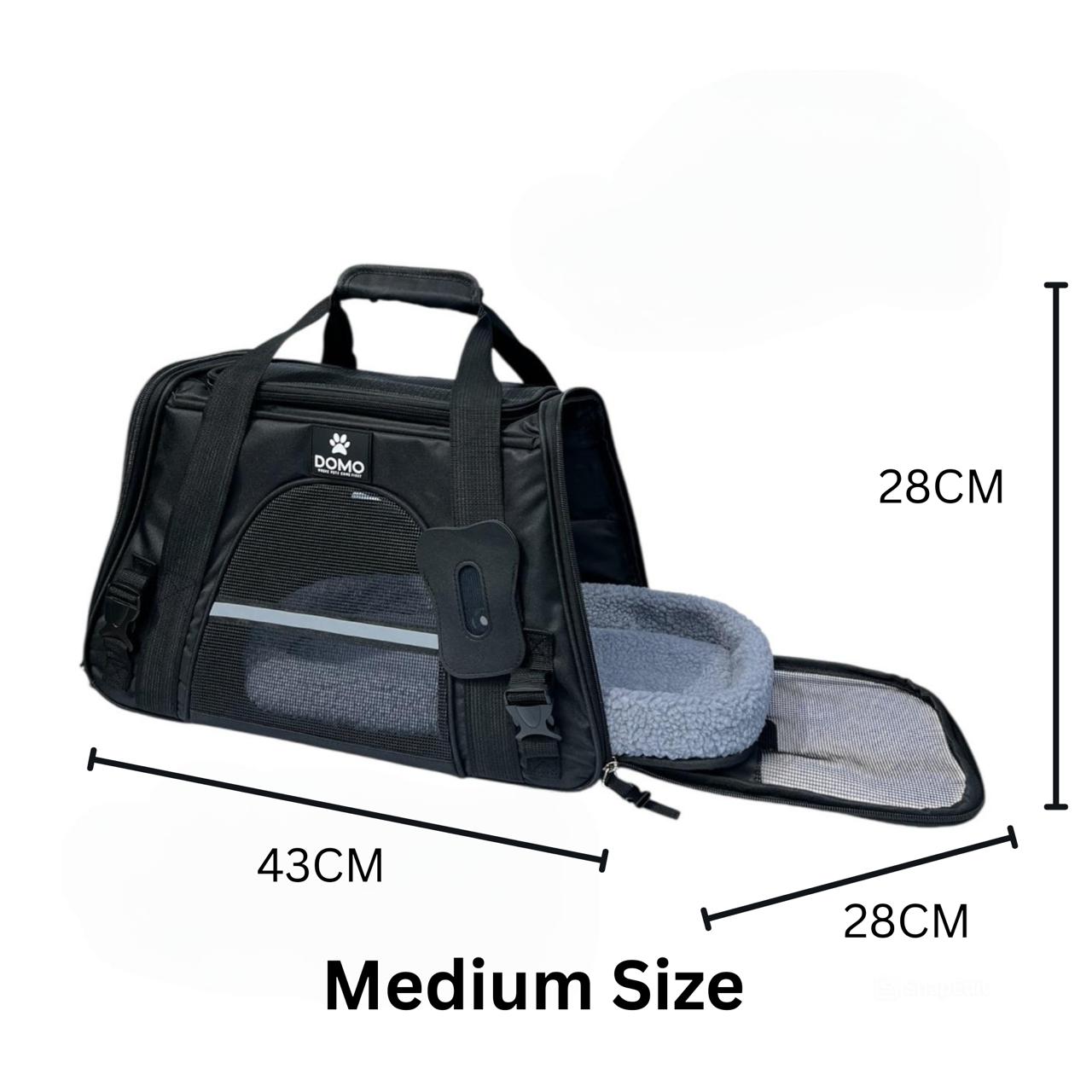 Domo Pet Carrier Bag UK – Airline Approved Pet Travel Bag (Medium & Large)