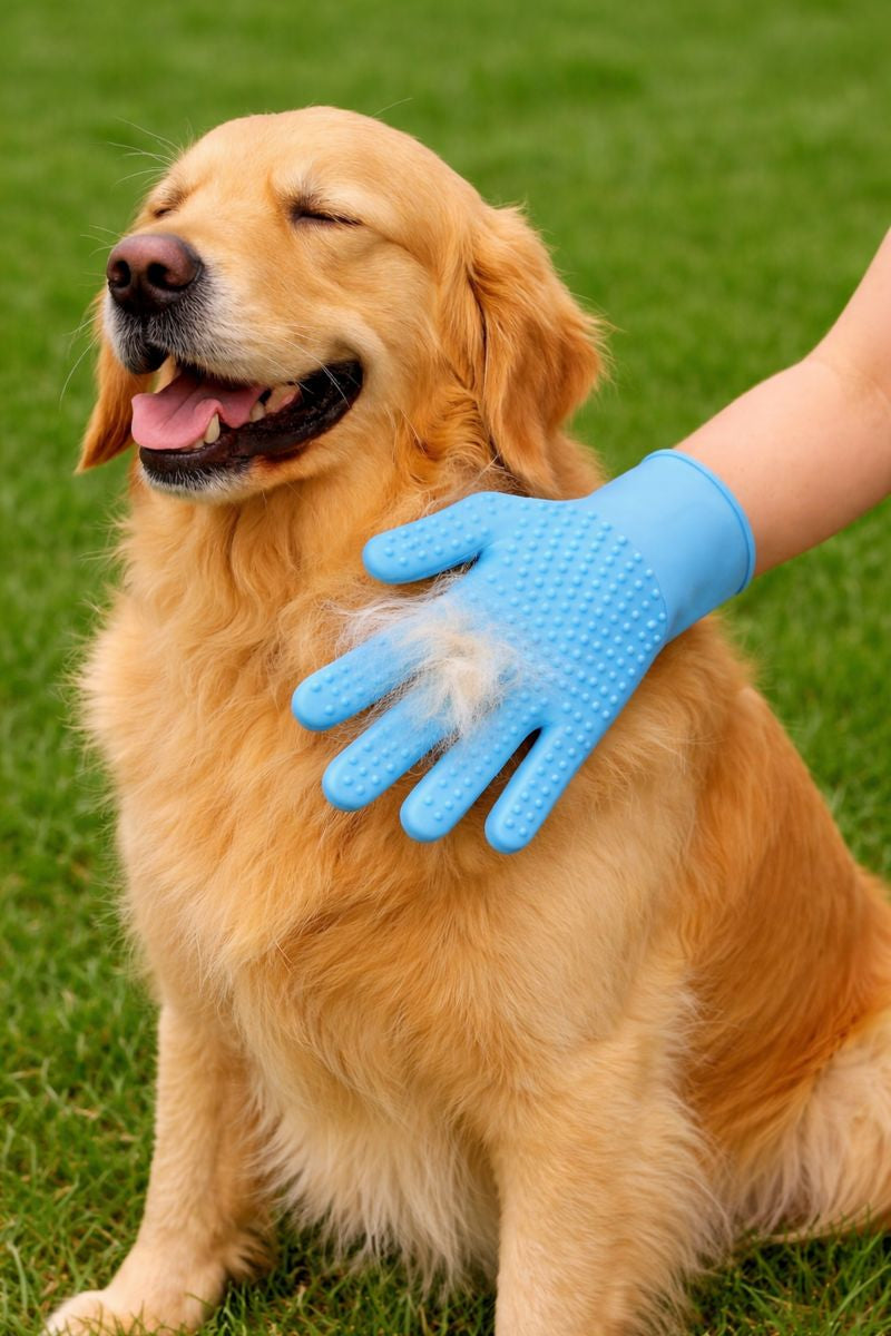 Pet Hair Remover Glove – Easy Grooming Glove for Dogs & Cats
