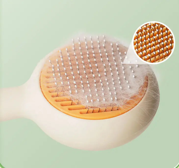 Self-Cleaning Grooming Brush for Cats & Dogs – UK Deshedding Tool for Undercoat & Loose Fur