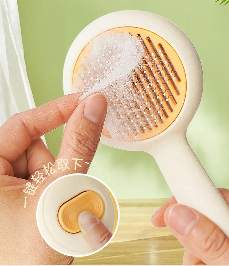 Self-Cleaning Grooming Brush for Cats & Dogs – UK Deshedding Tool for Undercoat & Loose Fur
