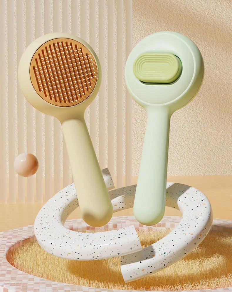Self-Cleaning Grooming Brush for Cats & Dogs – UK Deshedding Tool for Undercoat & Loose Fur
