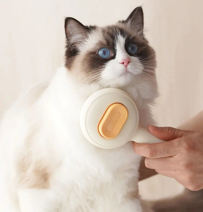 Self-Cleaning Grooming Brush for Cats & Dogs – UK Deshedding Tool for Undercoat & Loose Fur