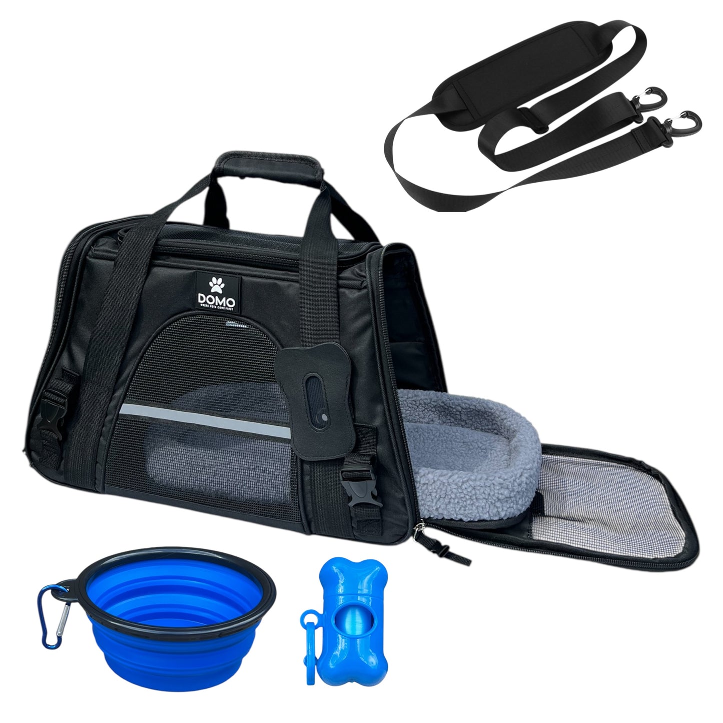 Domo Pet Carrier Bag UK – Airline Approved Pet Travel Bag (Medium & Large)